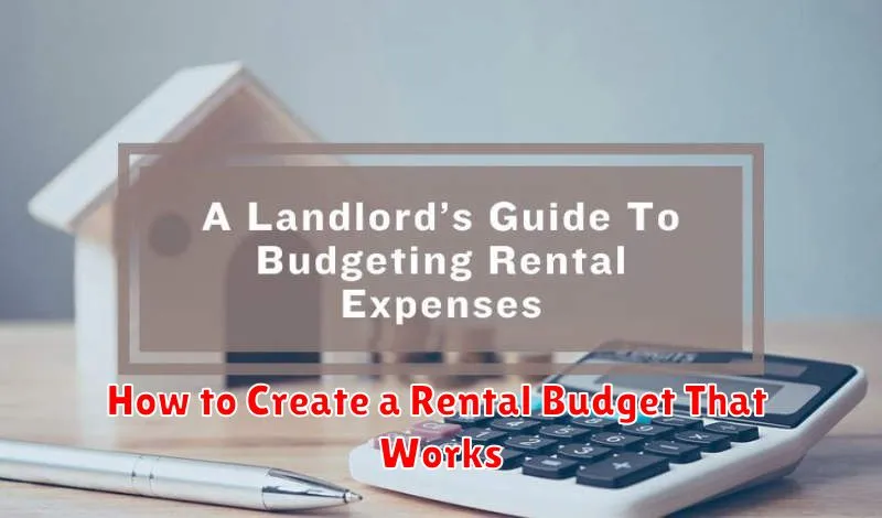 How to Create a Rental Budget That Works