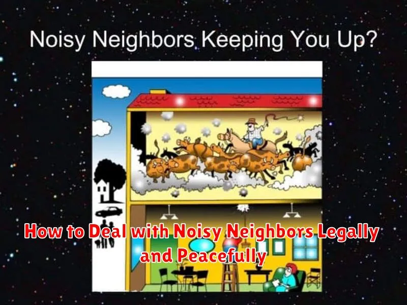 How to Deal with Noisy Neighbors Legally and Peacefully