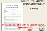 Pros and Cons of Month-to-Month Rental Agreements