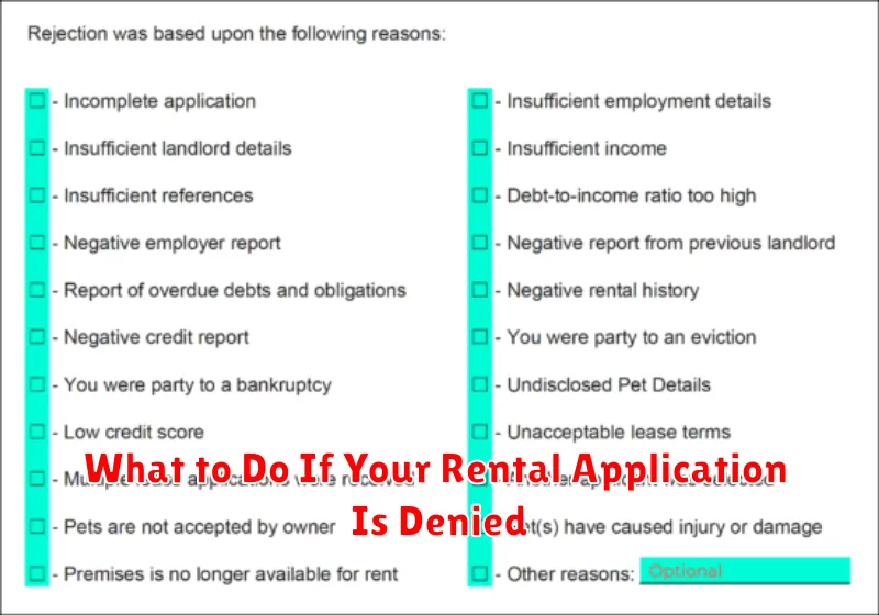 What to Do If Your Rental Application Is Denied